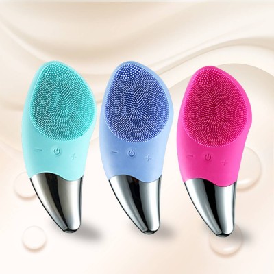 New Electric Facial Cleansing Brush Soft Silicone Face Deep Pore Cleaner Massage Brosse Visage Cepillo Limpieza Facial Massager