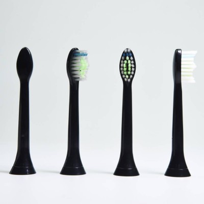 OEM ODM Black Toothbrush Head Home Oral Hygiene Care Cleaning Brushes Escova De Dente Profession Replacement Tooth Brush Heads